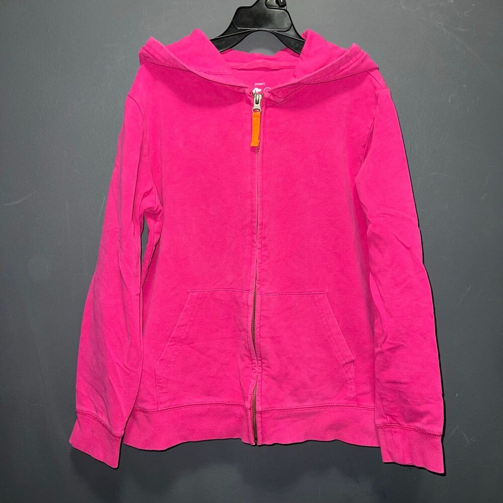 Primary Brand Jacket Girls 10 Pink Full Zip Hooded Pink Orange Long Sleeve